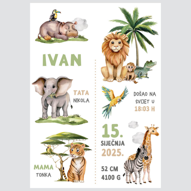 Personalised Safari Poster Adventure UAE – Safari Adventure | HIA Workshop® - Image 2