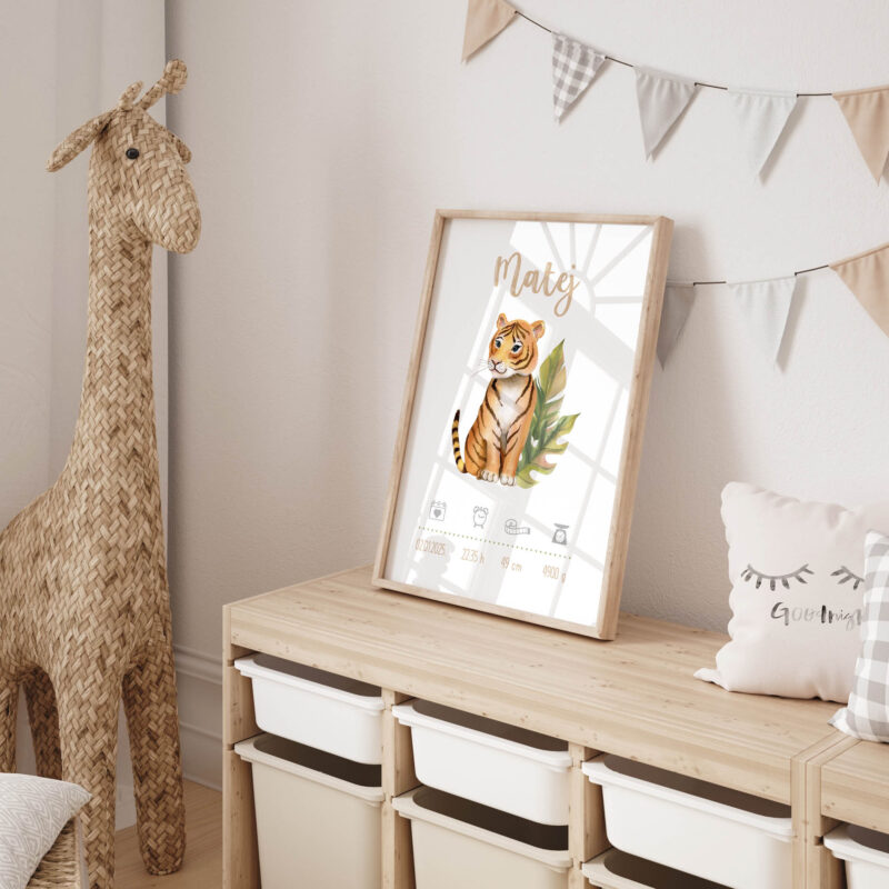 Custom Animal Kids Poster Tiger UAE – Tiger Safari Adventure | HIA Workshop®