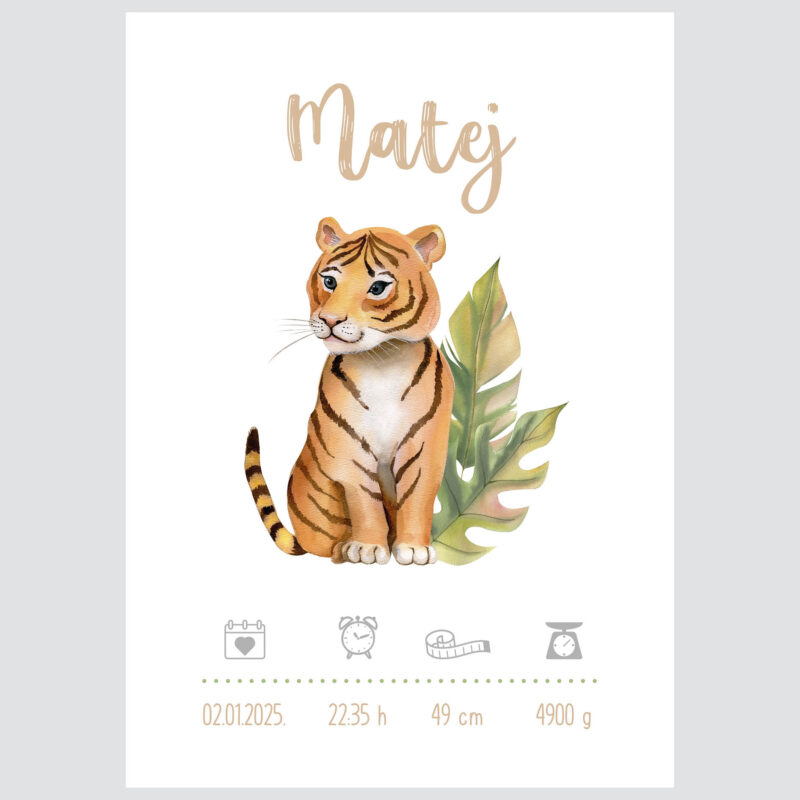 Custom Animal Kids Poster Tiger UAE – Tiger Safari Adventure | HIA Workshop® - Image 2