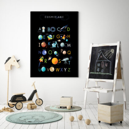Poster for children's room | Space Alphabet