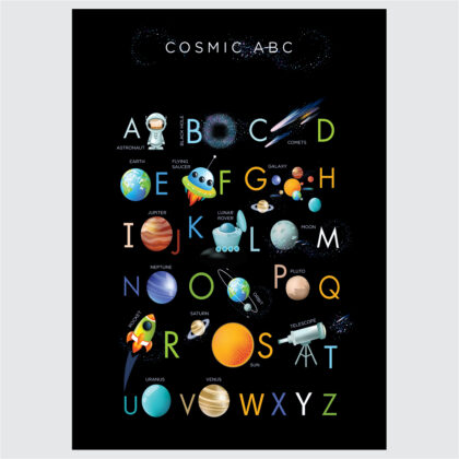 Poster for children's room | Space Alphabet
