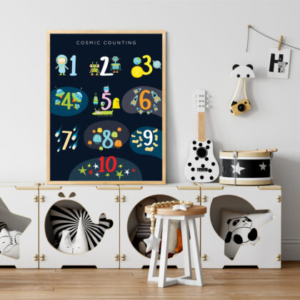 Poster for children's room | Space counter