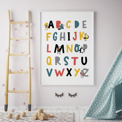 Poster for children's room | Happy Letters