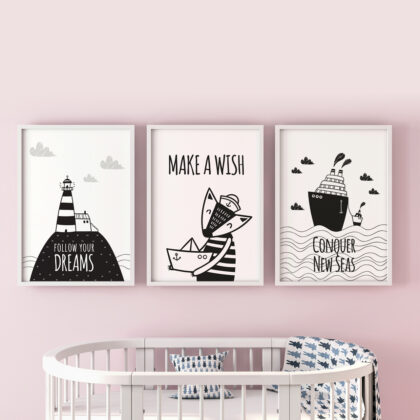 Kids Wall Poster Set | Ocean Wishes