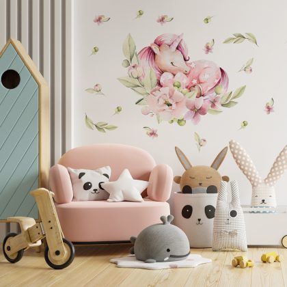 Kids Room Wall Decals – Dreaming Unicorn