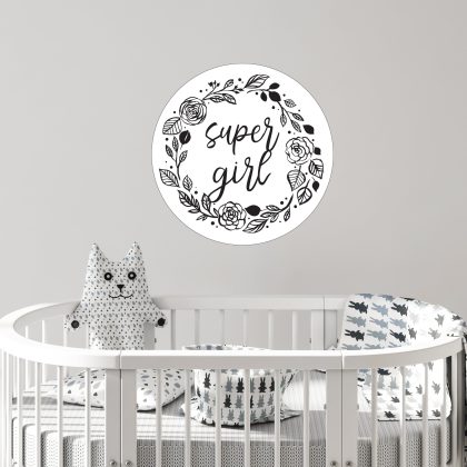 Wall Stickers for Kids Room – Super Girl Garland