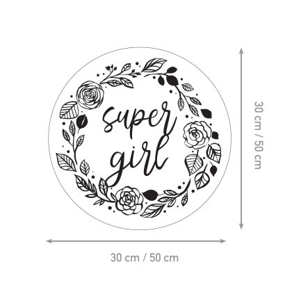 Wall Stickers for Kids Room – Super Girl Garland