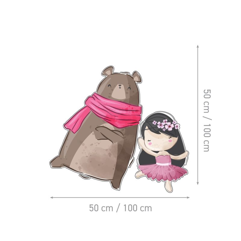 Wall Stickers for Kids Room – Dancer and the Bear - Image 2