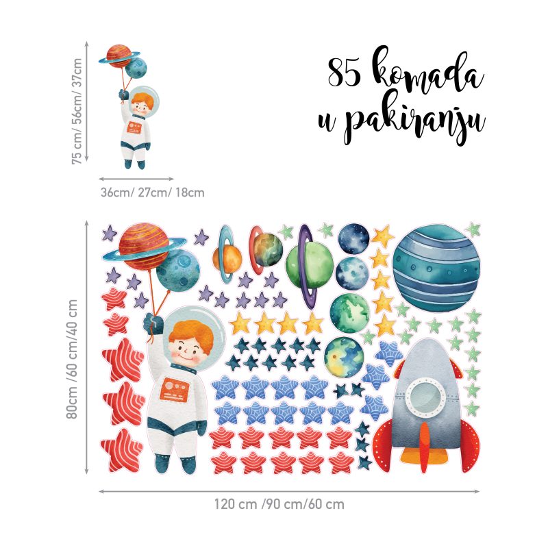 Kids Room Wall Decals – Chasing Blue Dreams - Image 2