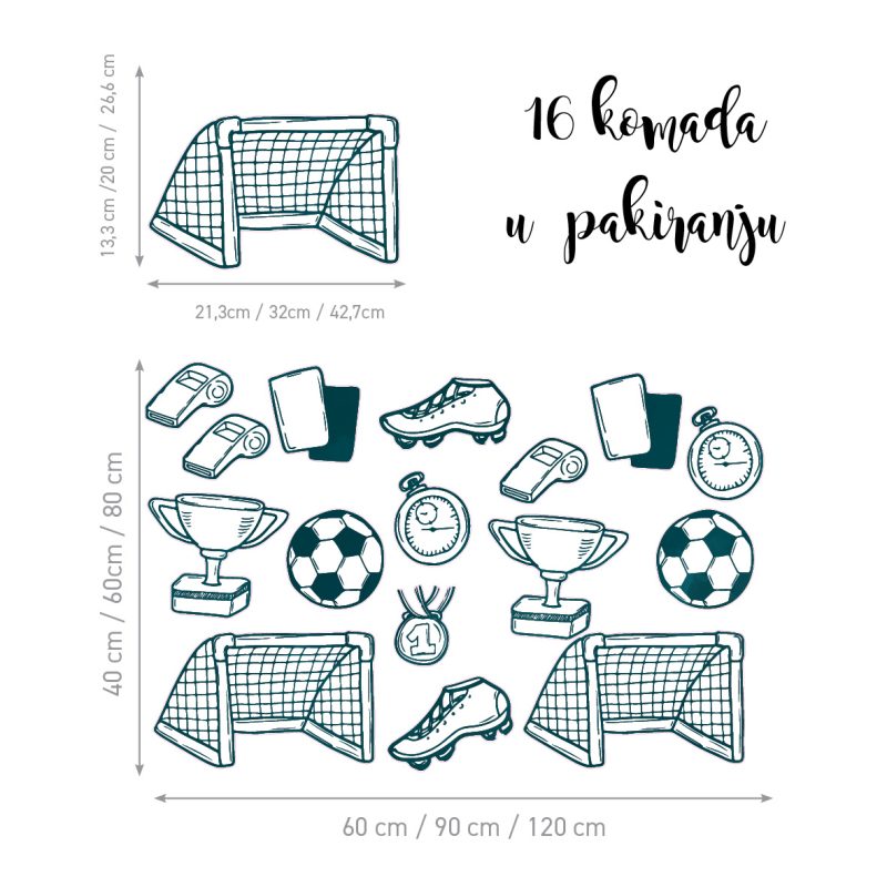 Children’s Wall Stickers – Football Doodle - Image 2