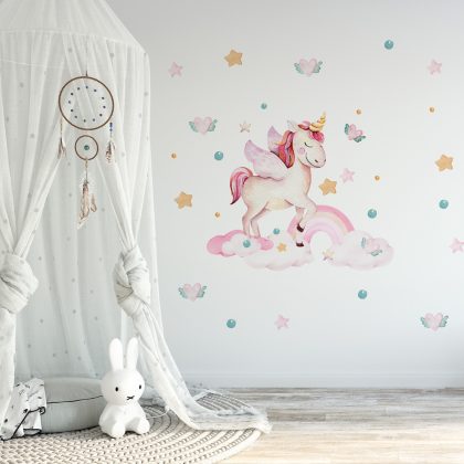 Kids Wall Stickers – Watercolor Unicorn