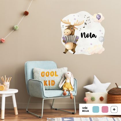 Personalized Kids Reindeer Wall Sticker | Reindeer Forest Orchestra | HIA Workshop®