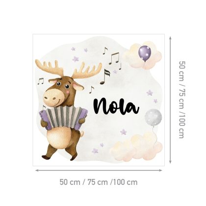 Personalized Kids Reindeer Wall Sticker | Reindeer Forest Orchestra | HIA Workshop®