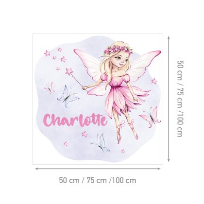 Name sticker for children's room wall Fairy | Fairy Tale Pink | HIAWorkshop®