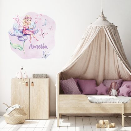 Personalized Kids Fairy Wall Sticker | Fairy Tale Purple | HIAWorkshop®