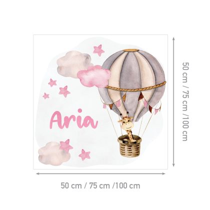 Personalized Kids Giraffe Wall Sticker | Giraffe Among the Clouds | HIA Workshop®