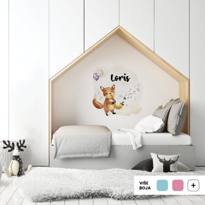 Personalized Kids Fox Wall Sticker | Fox Forest Orchestra | HIA Workshop®