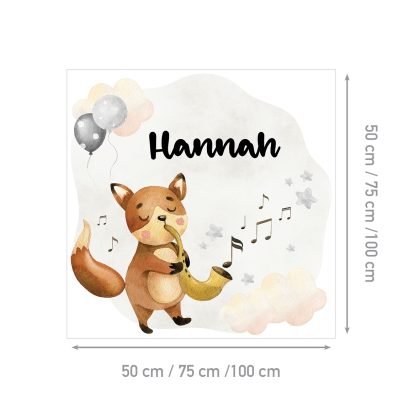 Personalized Kids Fox Wall Sticker | Fox Forest Orchestra | HIA Workshop®