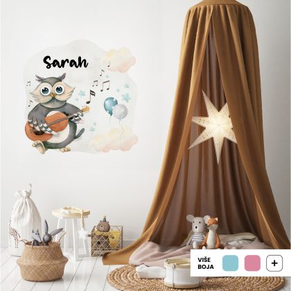 Personalized Kids Owl Wall Sticker | Owl Forest Orchestra | HIA Workshop®